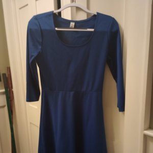 COPY - Old Navy navy/cerulean blue 3/4 sleeve knee length M weight cocktail/bus…